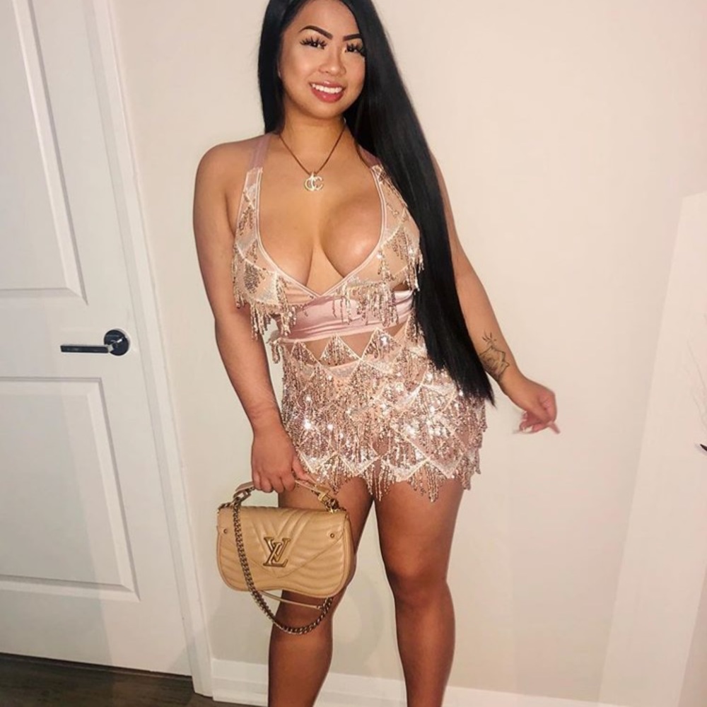 Champagne sequins dress